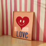 a picture frame with a smiley face on it