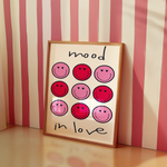 a picture frame with a picture of smiley faces on it