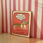 a picture of a dog with a thought bubble above it