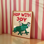 a picture frame with a picture of a frog on it