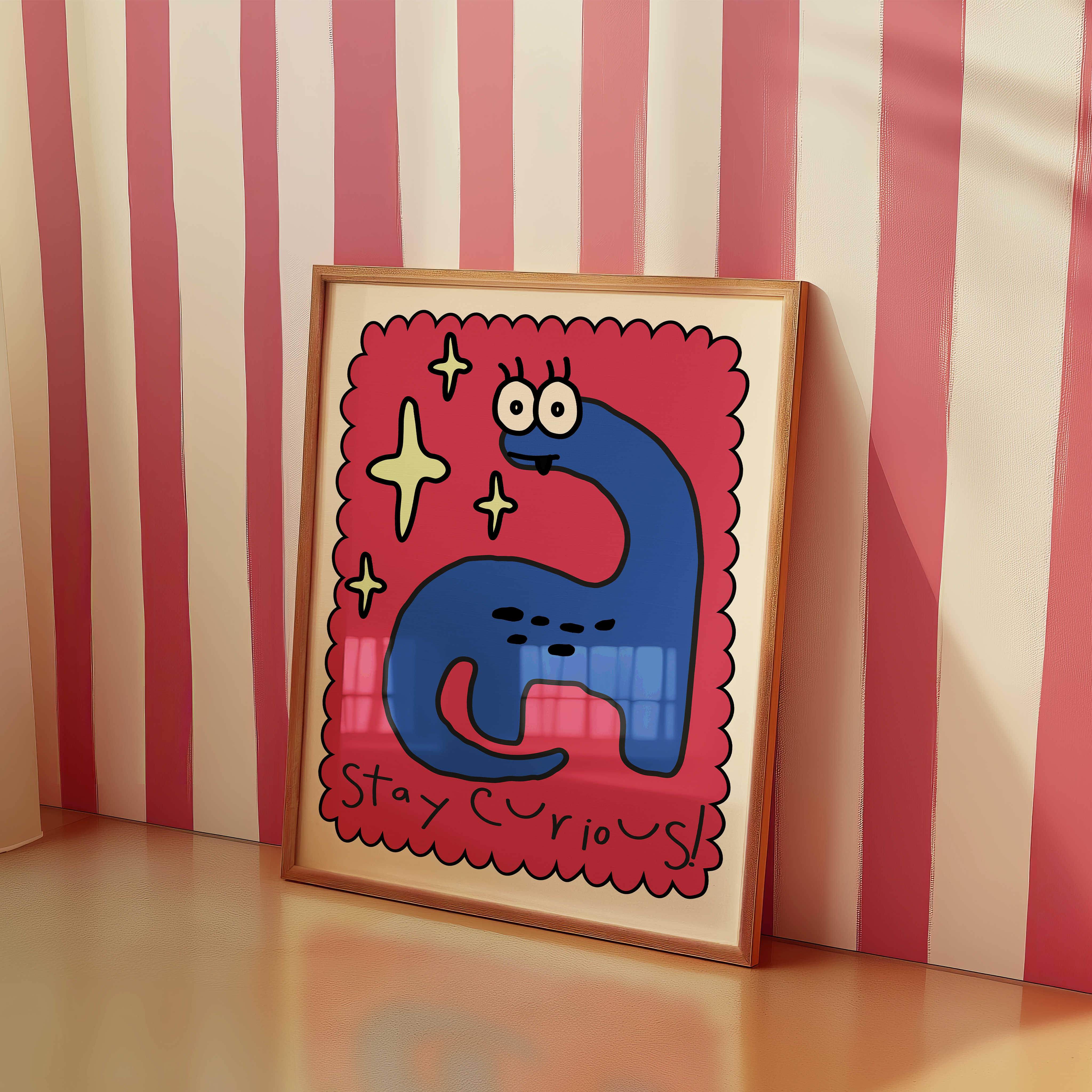 a picture of a picture of a blue elephant