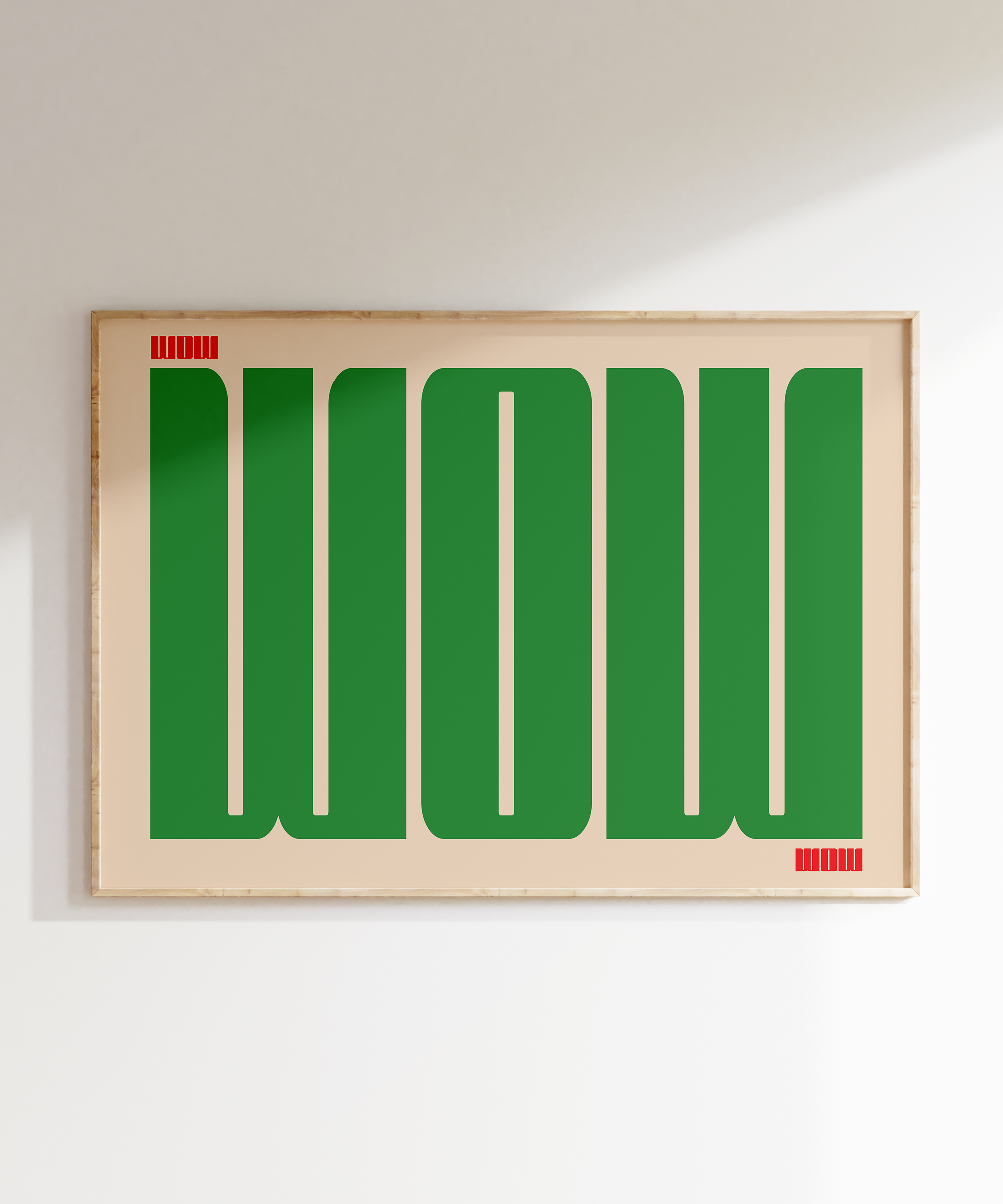 Wow  Bold Typography Print